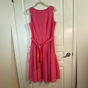 Anne Klein Dresses | Womens Embroidered Eyelet Dress Camellia Used Size 6